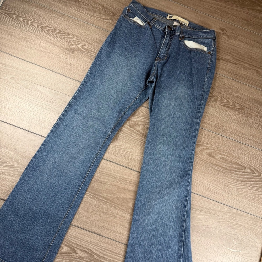 Gap Womens Jeans Low Rise Flare Stretch Denim Blue 6 Reg